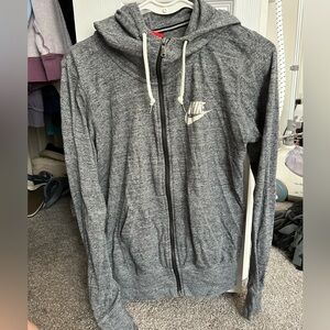 Nike Heather Gray Hoodie with Drawstring